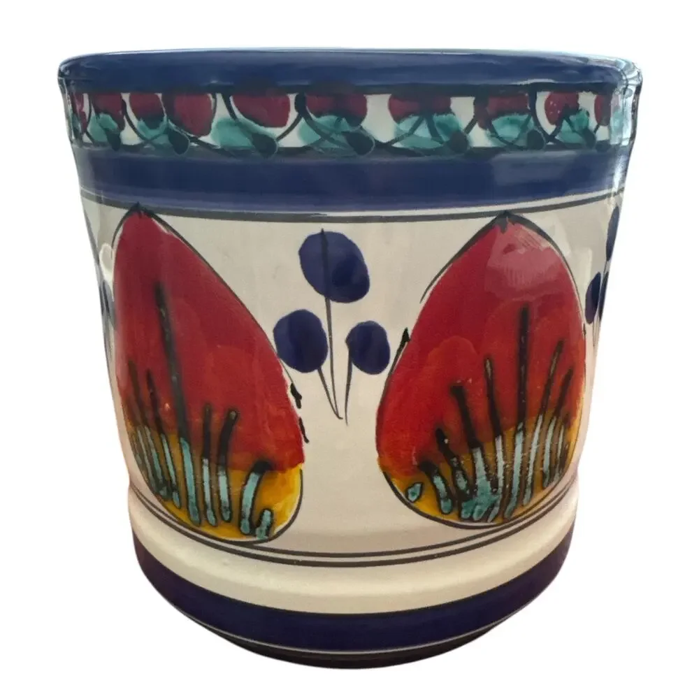 Hand Created Bellarte Allegria Italian Colorful Utensil Pot